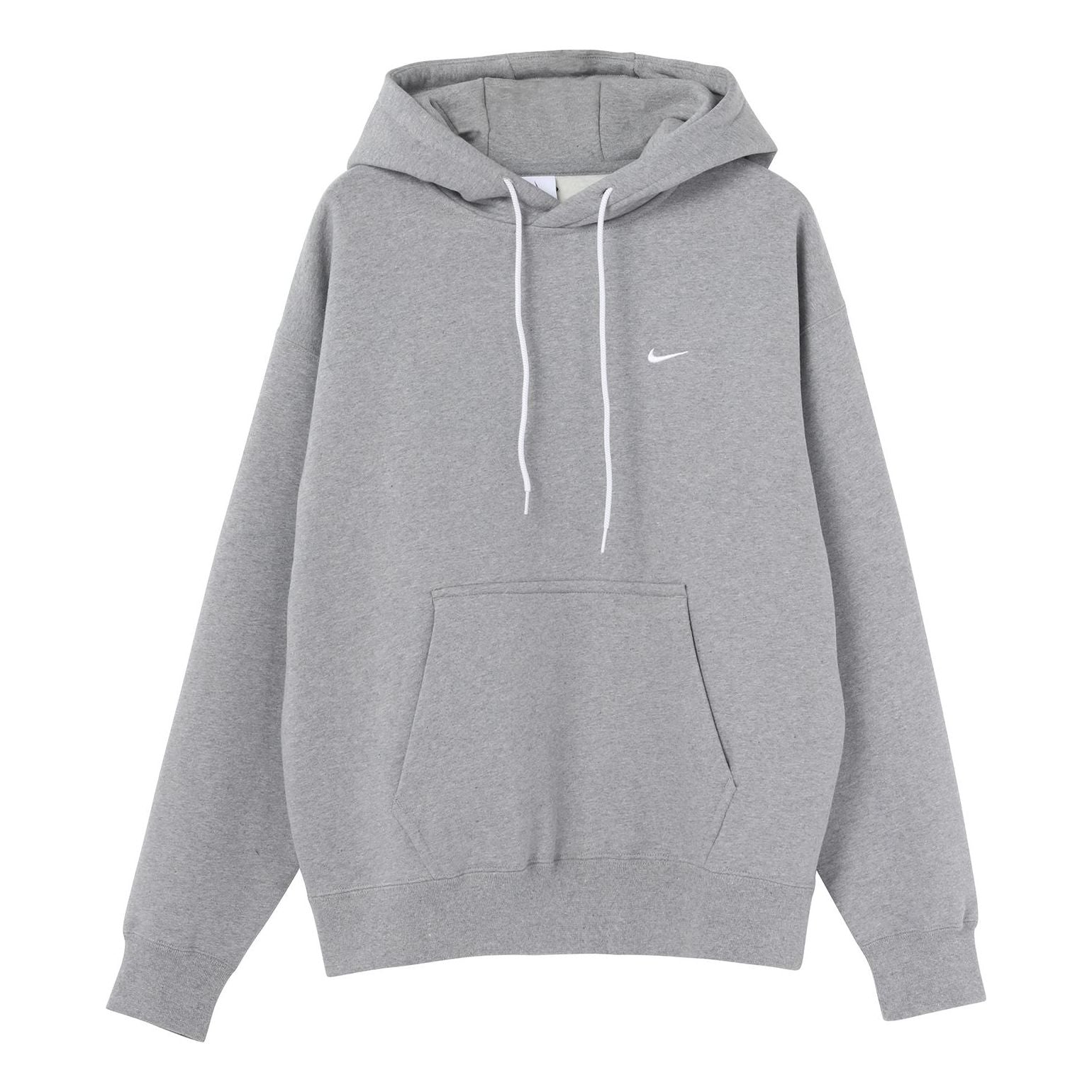 Men's Nike Logo Embroidered Solid Color Fleece Lined Casual Gray DA0316-063