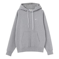 Men's Nike Logo Embroidered Solid Color Fleece Lined Casual Gray DA0316-063