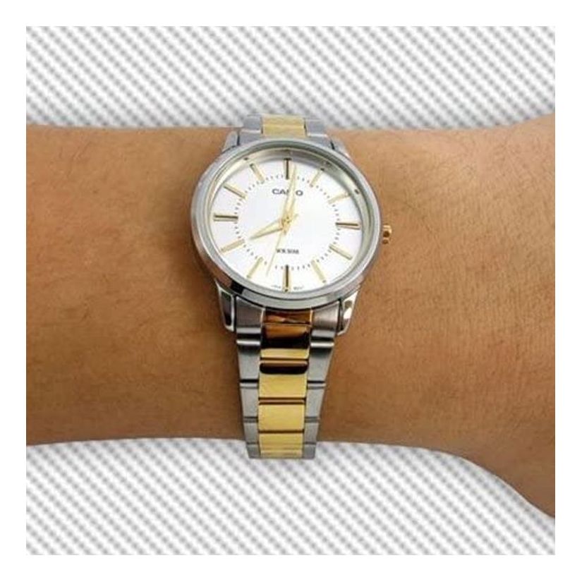 CASIO ENTICER Series Quartz Gold/Silver WhiteGold Analog LTP-1303SG-7A