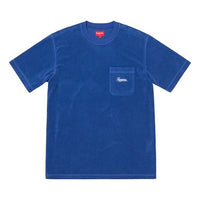 Supreme SS19 Terry Pocket Tee Short Sleeve Unisex Royal blue SUP-SS19-10574