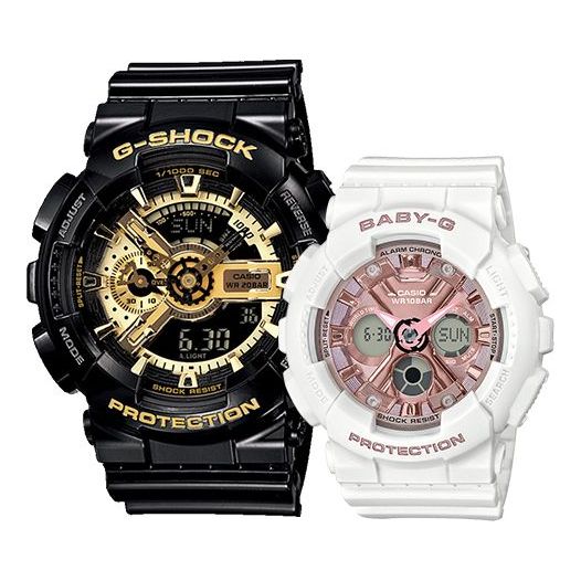 CASIO Baby-G 'Black & White' GA-110GB-1APR+BA-130-7A1PR