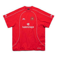 Balenciaga Soccer T-shirt Oversized 'Red White' 777705TPVV36643