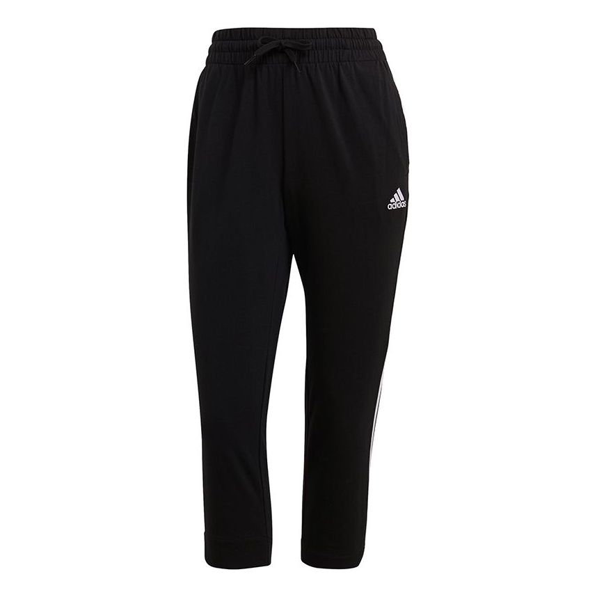 (WMNS) adidas Essentials Single Jersey 3/4 Pants Asia Sizing 'Black' GM5539