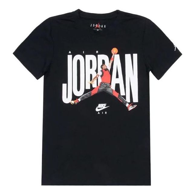 Air Jordan Printing Logo Round Neck Short Sleeve Black CZ2011-010