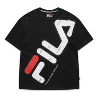 Fila Casual Sports Short Sleeve Round Neck Unisex Black T11U111124A-BK