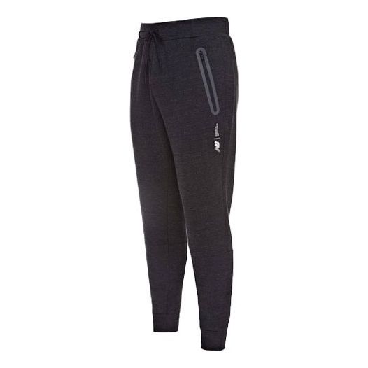 New Balance Stretch Graphic Logo Fortitech Fleece Track Pants Asia Sizing 'Black' MP11143-BKH