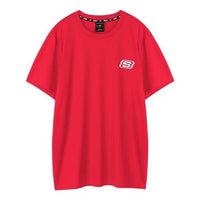 Men's Skechers Printing S Knit Short Sleeve Racing Red L220M164-001W
