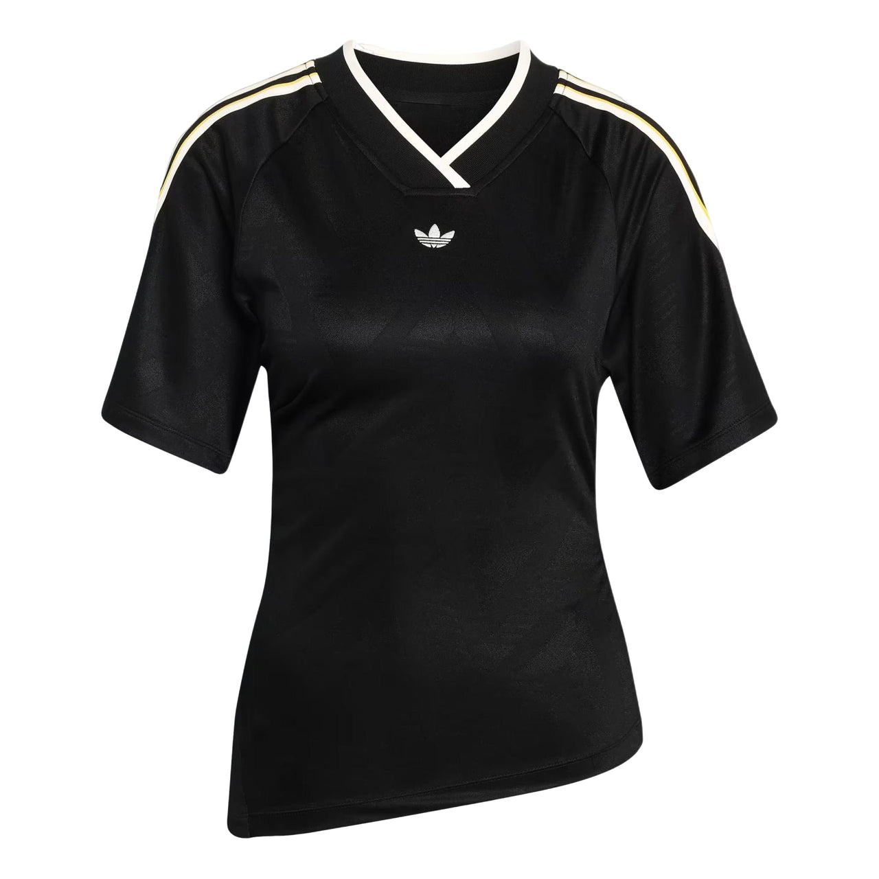 (WMNS) adidas Rouched Football Jersey Asia Sizing 'Black' KC9123