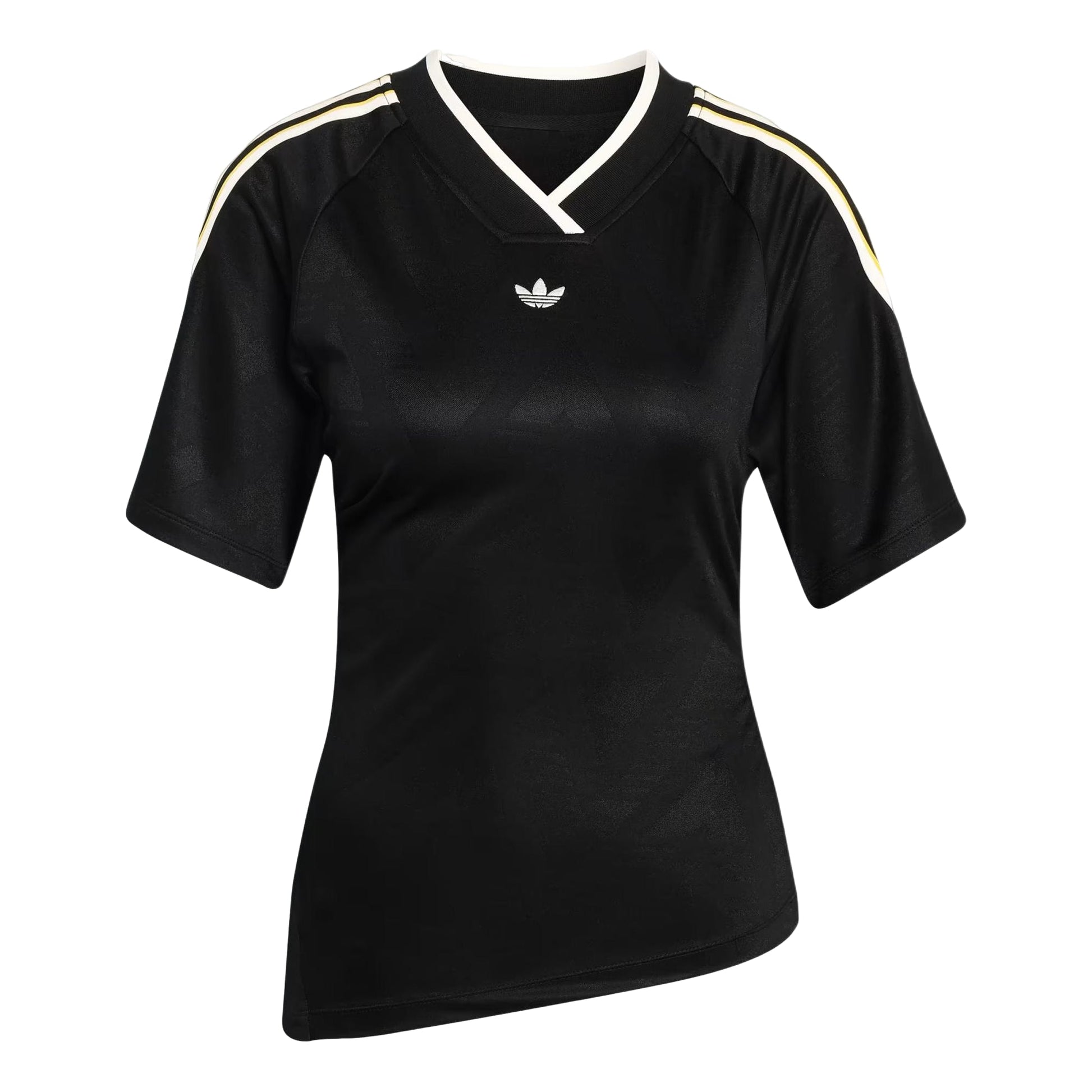 (WMNS) adidas Rouched Football Jersey Asia Sizing 'Black' KC9123