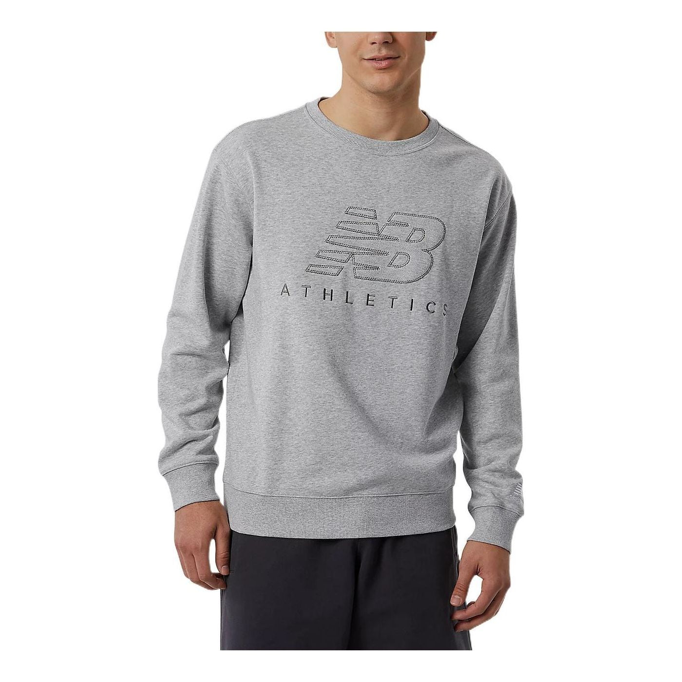 New Balance Athletics Sweatshirt Asia Sizing 'Grey' MT23501-AG