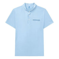 FILA Logo Knit Breathable Short Sleeve Polo Shirt Blue F11M022102F-LB