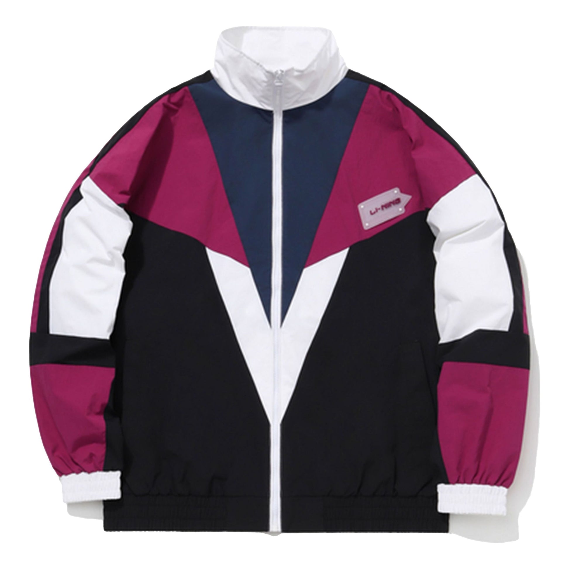 Li-Ning CF Series x Dunhuang Museum Crossover Colorblock Stand Collar Loose Jacket 'Blue' AJDQ448-2
