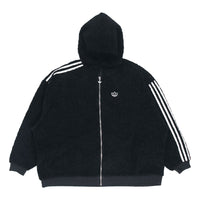 (WMNS) adidas originals Full Zip Hooded Jacket Black FU3825