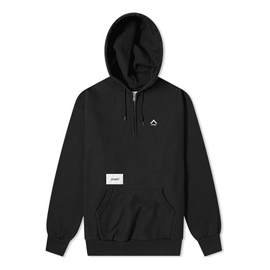 WTAPS Outrigger 01 Half-Zip hooded Half Zipper Black 192ATDT-CSM22-BK