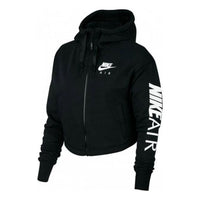 Nike Air Full Zip Cropped Fleece Hoodie 'Black' AR3656-010