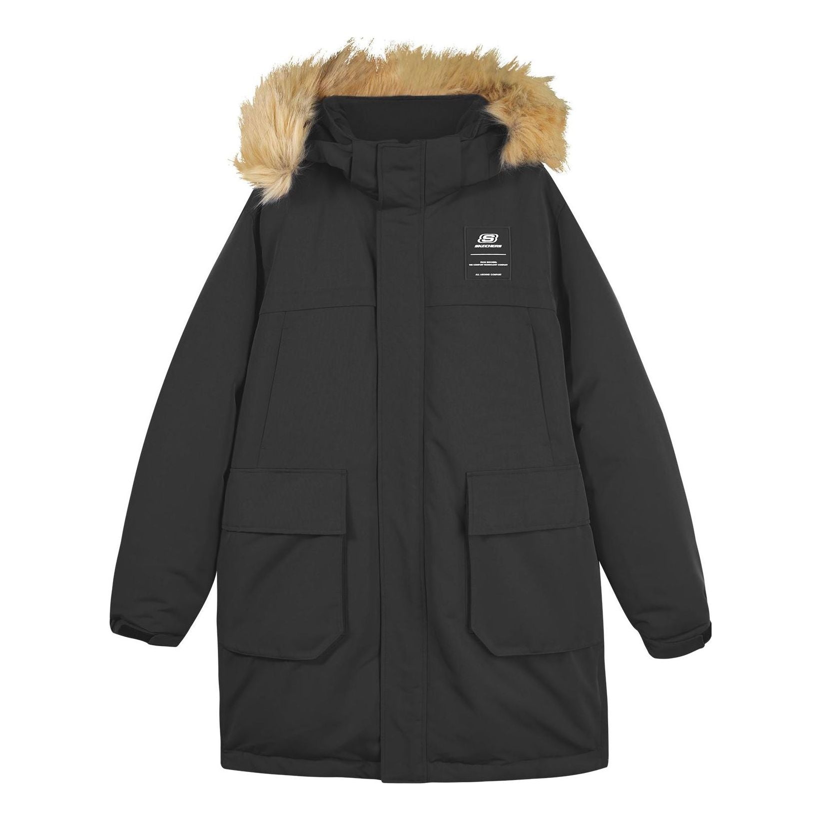 Skechers Lifestyle Series Long Down Jacket 'Black' L422M098-0018
