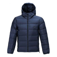 adidas Casual Outdoor Sports hooded down Jacket Blue BQ1998