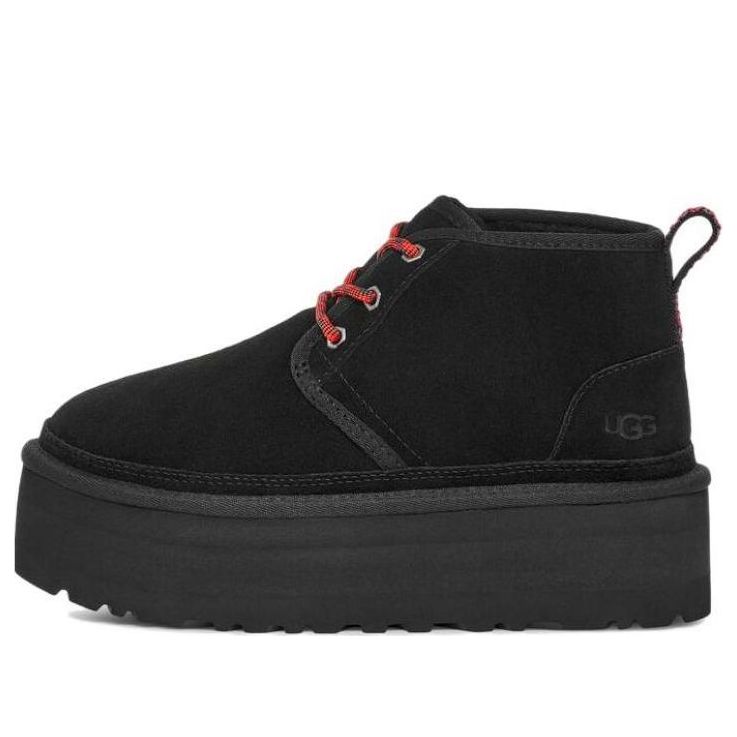 (WMNS) UGG Neumel Heritage Platform 'Black' 1130604-BLK