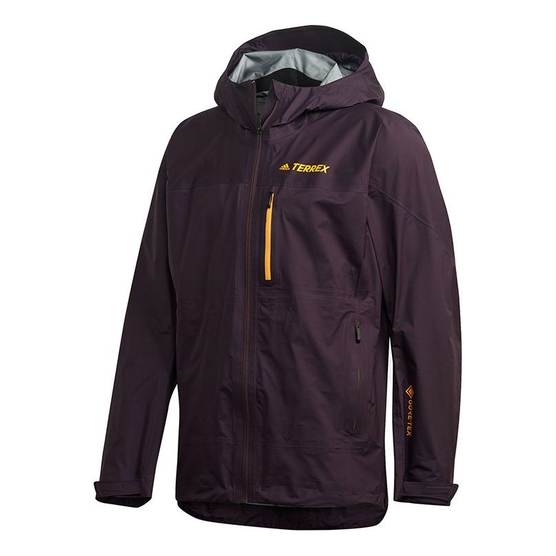 adidas terrex Gore-tex Solid Color Casual Sports hooded Outdoor Interchange Jacket Purple GH1557