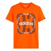 adidas neo M Tee Ss Casual Sports Round Neck Short Sleeve Orange DZ7232