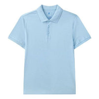 FILA Casual Solid Color Breathable Short Sleeve Polo Shirt Blue F11M122132F-LB