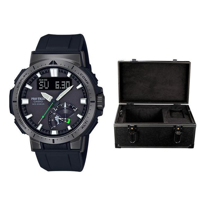 CASIO Waterproof Sports Solar Powered Mens Black Analog PRW-70Y-1PR