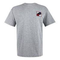 Men's Burberry Embroidered Short Sleeve Gray 80052801