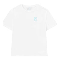 (WMNS) FILA Funny Logo Printing Sports Loose Knit Short Sleeve White F11W128152F-WT