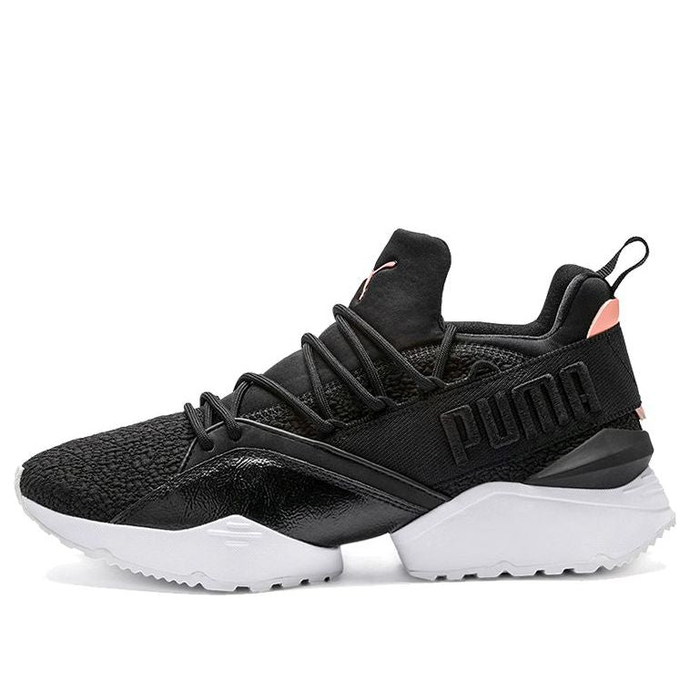 (WMNS) PUMA Muse Maia Low-top Running Shoes Black/White 369197-03
