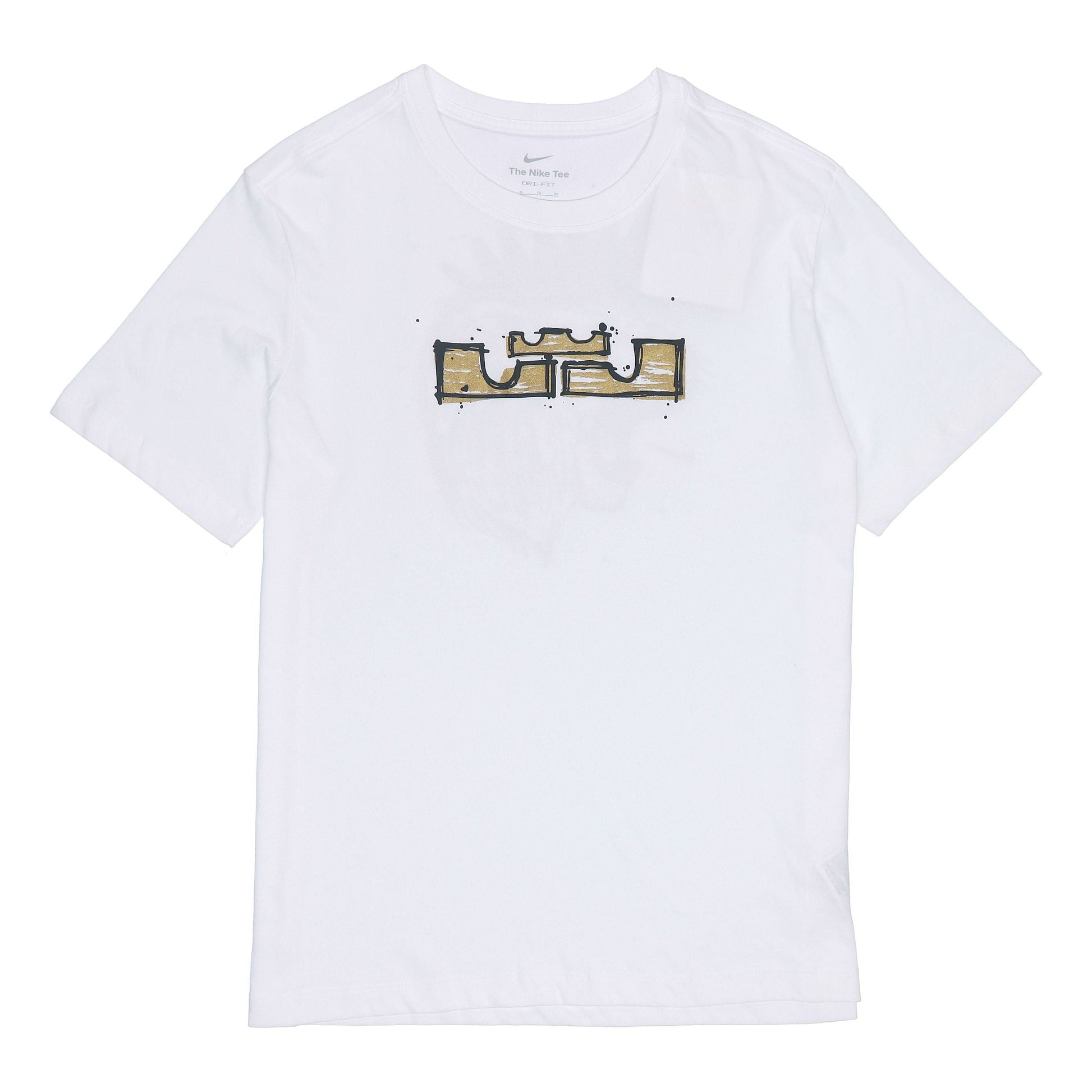 Nike Dri-Fit Lebron Printing Basketball Sports T-Shirt 'White' DR1292-100