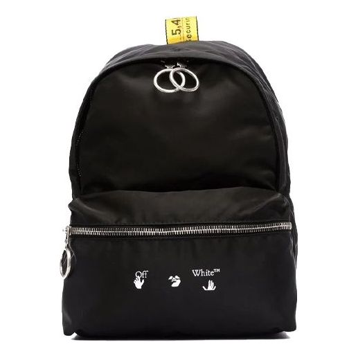 Men's Off-White Mini Industrial Shoulder Strap Black Backpack OMNB017F21FAB0011010