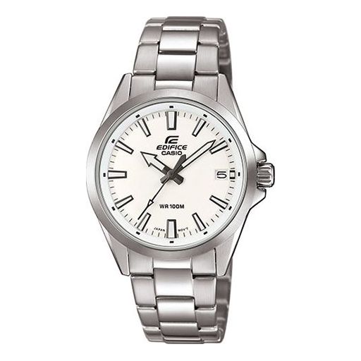 CASIO EDIFICE Quartz Stainless Steel Strap Mens Silver Analog EFV-110D-7AVU