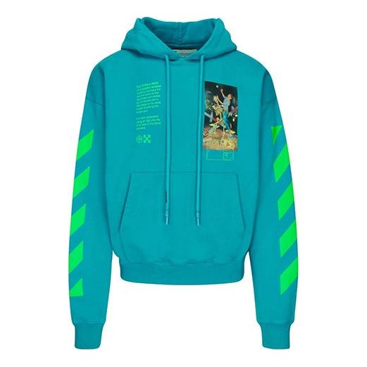 Off-White Graphic Arrow Print Cotton For Men Blue OMBB037R20E300143988