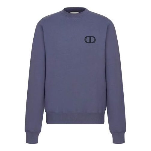 DIOR SS21 Oblique Print Terry Polo Shirt For Men Navy 113J699A0531-C485