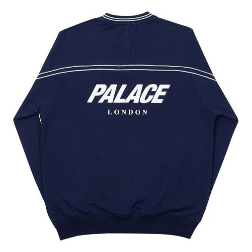 PALACE Alphabet Logo Printing Round Neck Pullover Unisex Navy Blue P19CS196