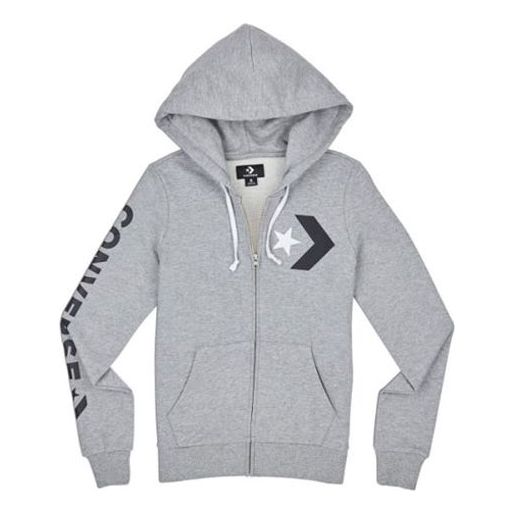 (WMNS) Converse Star Chevron Full-Zip Jacket Asia Sizing 'Grey' 10007111-A02