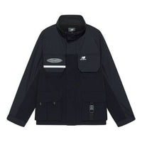 New Balance Windproof Hooded Cargo Jacket Asia Sizing 'Black' NAA3N011-BK