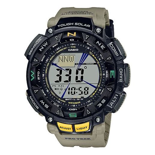 CASIO Waterproof Sports Solar Powered Mens Khaki Digital PRG-240-5