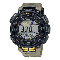 CASIO Waterproof Sports Solar Powered Mens Khaki Digital PRG-240-5
