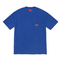 Supreme FW19 Week 2 Waffle Pocket Tee Short Sleeve Unisex Blue SUP-FW19-293