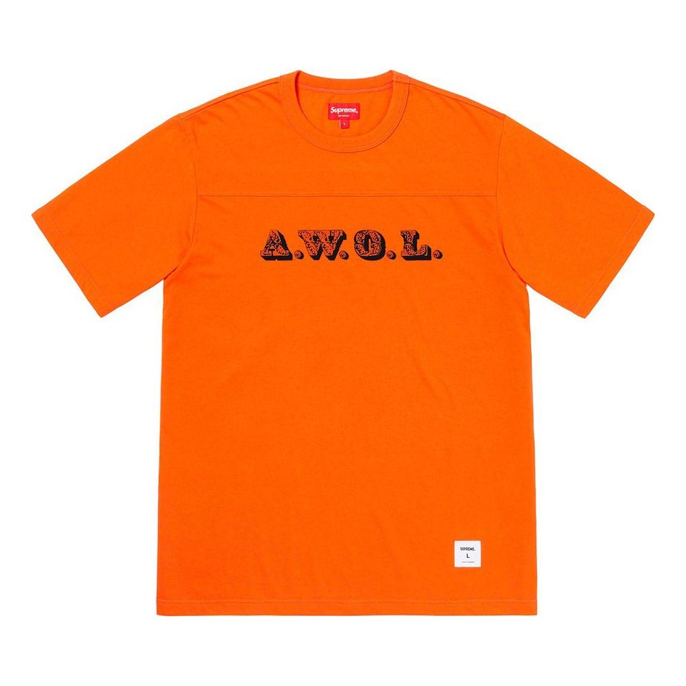 Supreme SS19 AWOL Football Top Orange Tee SUP-SS19-444