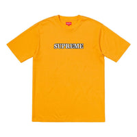 Supreme FW18 Floral Logo Tee Gold Logo Tee SUP-FW18-318