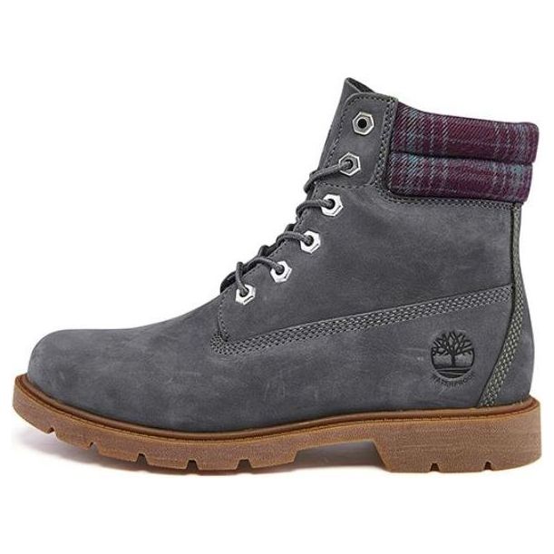 (WMNS) Timberland Linden Woods 6 Inch Waterproof Boots 'Dark Grey and Printed Collar' A2DVS
