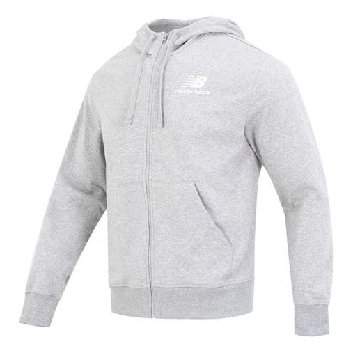 New Balance Essentials Stacked Logo French Terry Jacket Asia Sizing 'Classic Grey' MJ31536-AG