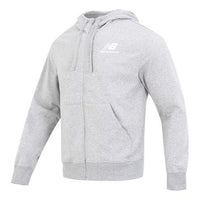 New Balance Essentials Stacked Logo French Terry Jacket Asia Sizing 'Classic Grey' MJ31536-AG