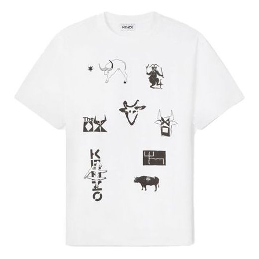 KENZO SS21 Casual Round Neck Short Sleeve White FB52TS9934SA-01