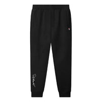 FILA Embroidered Knit Bundle Feet Sports Pants Black F11M118603F-BK