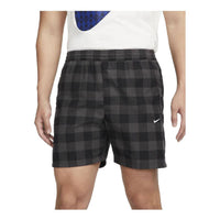 Nike Plaid Straight Casual Shorts Black Gray DQ5187-010