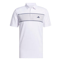 adidas Chest Stripe Polo Shirt Asia Sizing 'White' IU4344