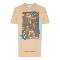 Off-White X Browns 50 Caravaggio T-shirt 'Khaki Brown' OMAA027G20JER0211745